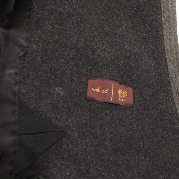 WILFRED Dark Gray  Wool Cashmere Waist Tie Coat Size XS - Picture 9 of 15